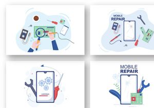 13 Mobile Repair Telephone Illustration