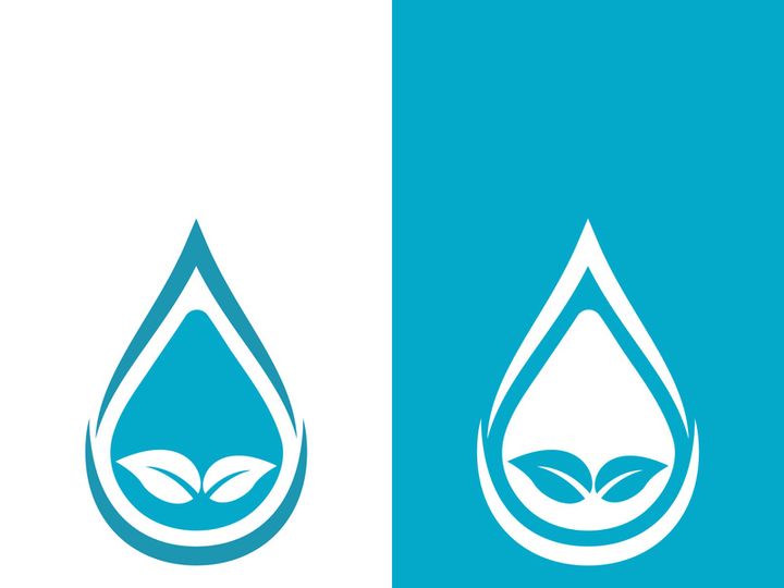 Background water drop logo icon vector illustration