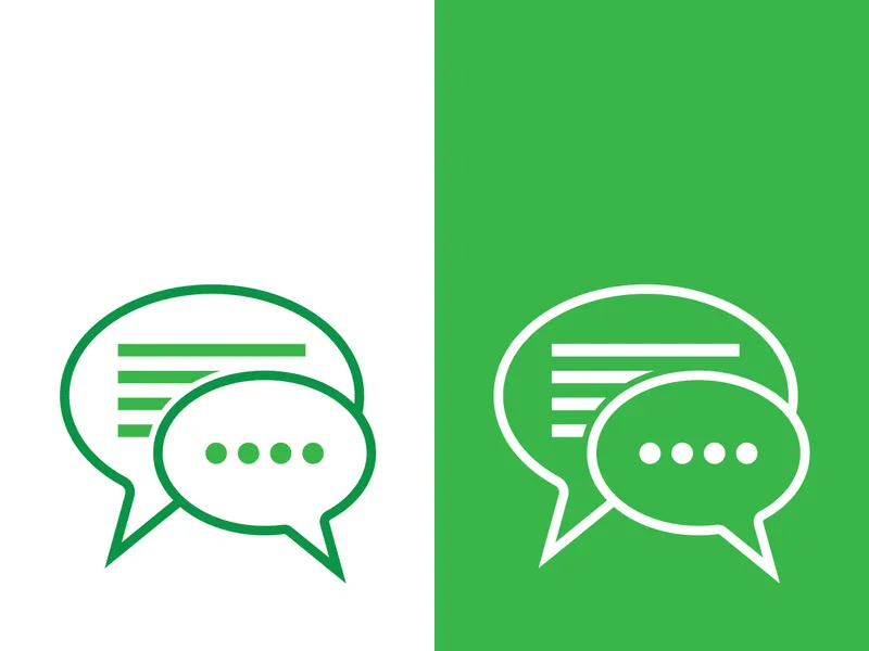 Speech bubble icon logo template vector illustration