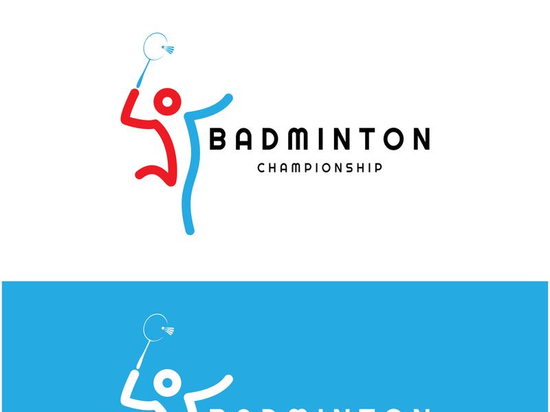 Modern Badminton logo design with Dynamic Shuttlecock and Racket, for championship, sport, sports shop, badminton school, business, company, tournament