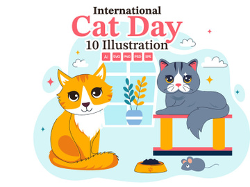 10 International Cat Day Illustration preview picture