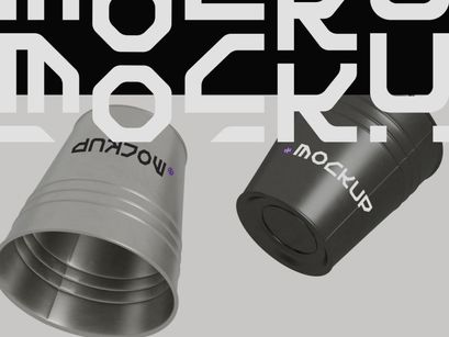 Metal Bucket Mockup