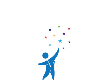 People star logo design to achieve a success or dream. preview picture