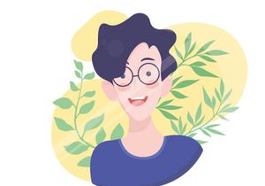 portrait flat style vector design concept illustration of boy avatar.