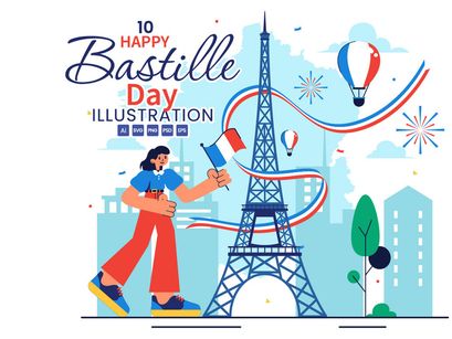 10 Happy Bastille Day Illustration