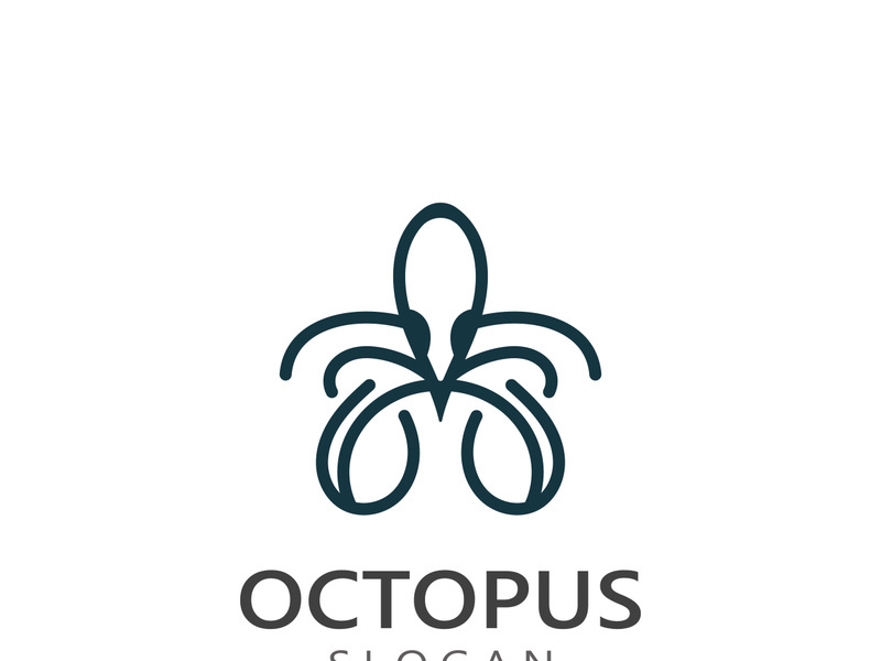 Octopus logo image design icon illustration animal vector