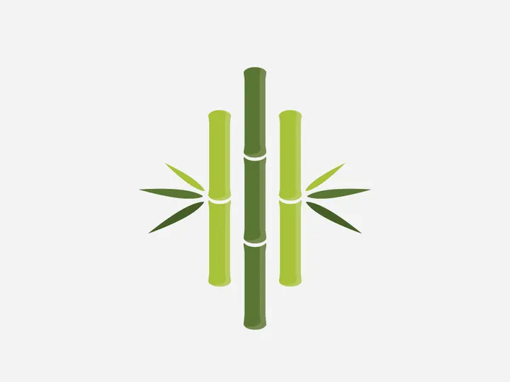 Green Bamboo Logo, vector illustration Design