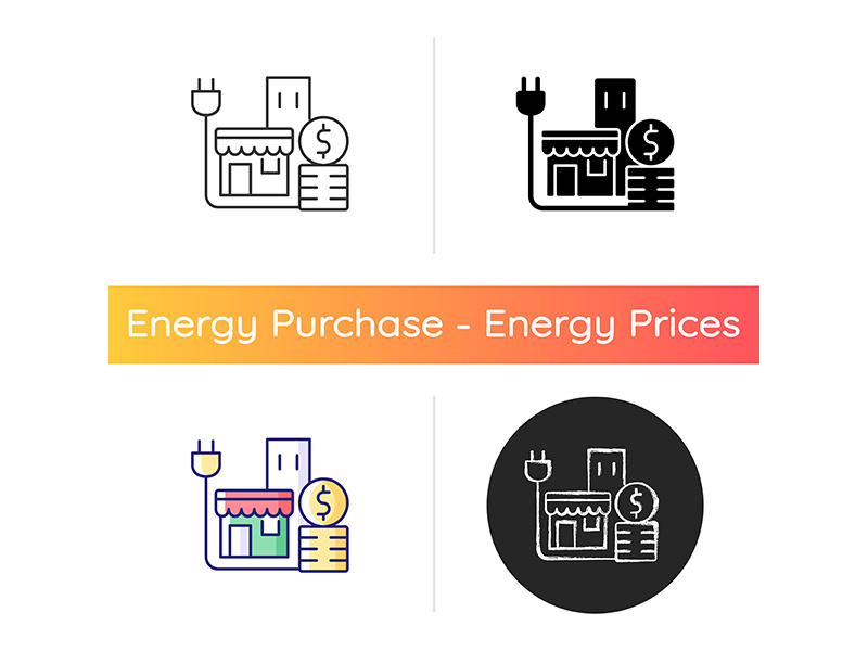 Energy price for commercial customer icon