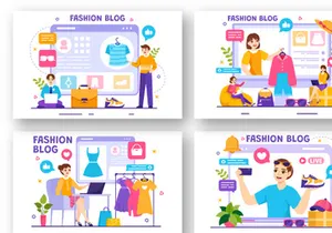 12 Fashion Blog Illustration