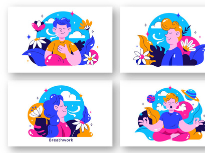 10 Peaceful Breathwork Session Illustration