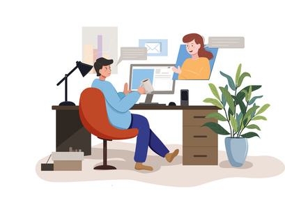 M87_Work from home Illustrations