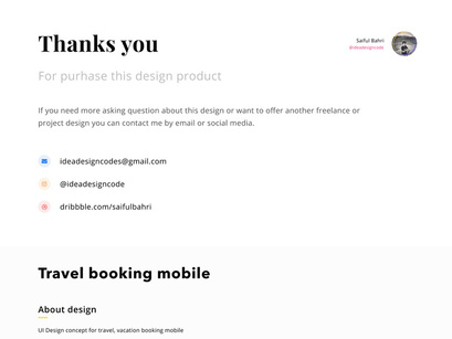 Travel booking mobile
