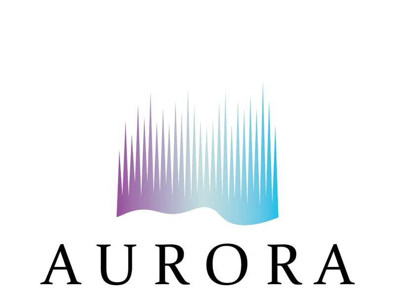 aurora logo design icon illustration vector template