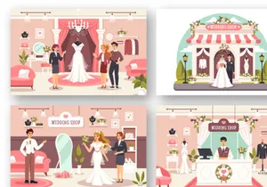 9 Wedding Shop Illustration