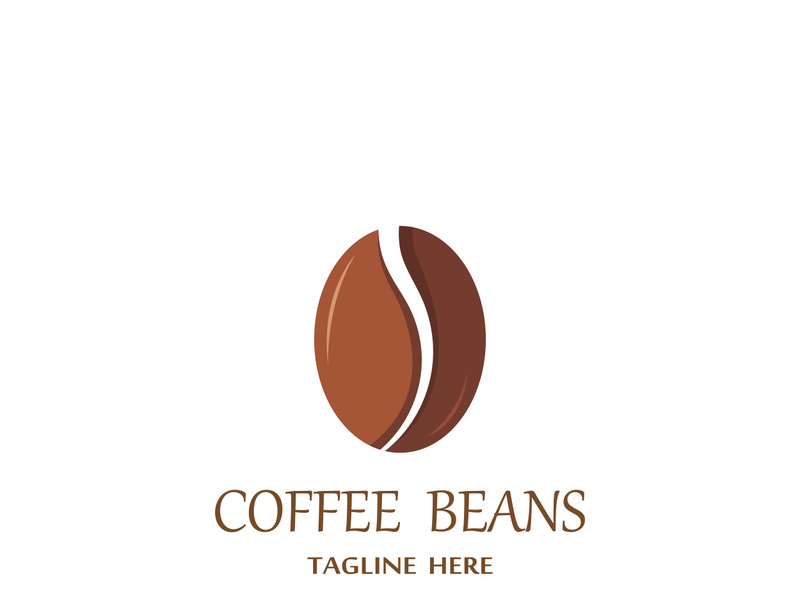 Premium coffee bean logo design.