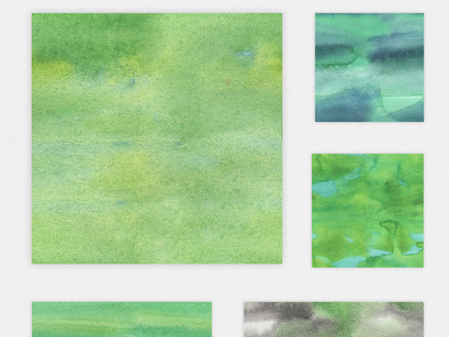 Watercolor Seamless Textures - Green Pack