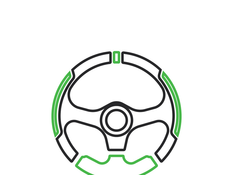 Steering Wheel vector image logo
