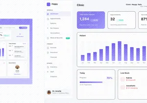 Clinic Management Dashboard SaaS UI/UX Design