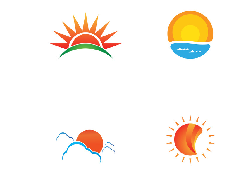 Sun abstract logo creative design.