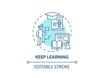 Keep learning concept icon preview picture