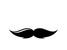 Moustache set icons for barber logo  barber shop and retro design