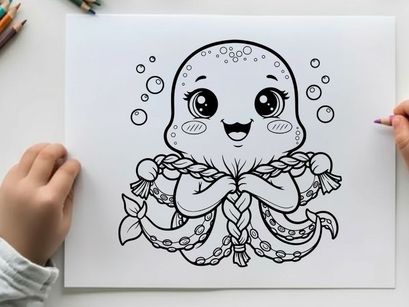 Cute baby girl hugging heart vector illustration flat design