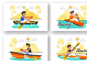 10 Rowing and Canoeing Illustration