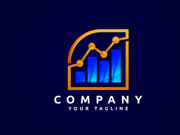 Accounting financial gradient logo, Financial Advisors logo design vector preview picture