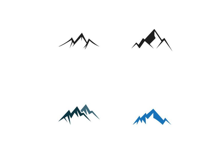 Mountain or mountains silhouette logo.Logos for climbers, photographers, businesses.