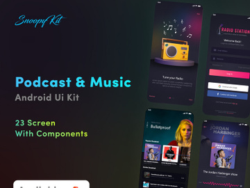 Music & Podcast Ui kit mobile preview picture