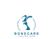 Bone care logo, Minimalist joint bone design Illustration orthopedic template