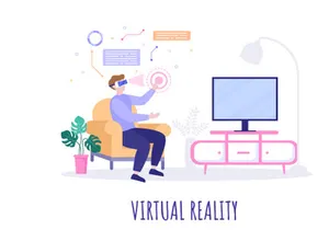 17 VR Glasses Virtual Reality Vector Illustration