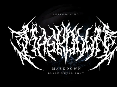 Maskdown – Black Metal Font
