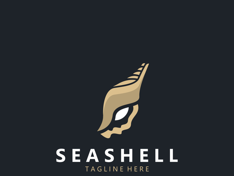 Seashell Logo. Ocean Animals premium quality graphic outline symbols collection