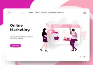 Business Online sets Illustration