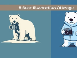 Photographer Bear Illustration Concept Ai Image preview picture