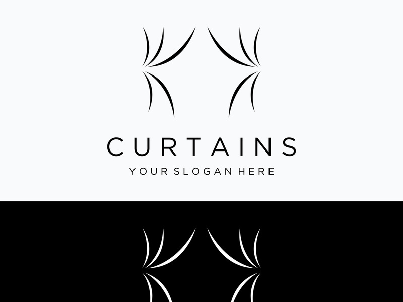 Creative luxury curtain or curtain logo for Theatre, home,hotel and apartment.
