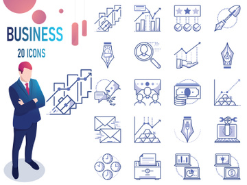 Bleu : Business And Finance IconSet preview picture