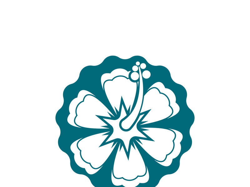 Flower vector icon design template illustration