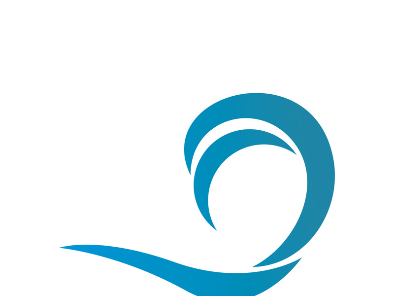 Water wave vector illustration logo template design