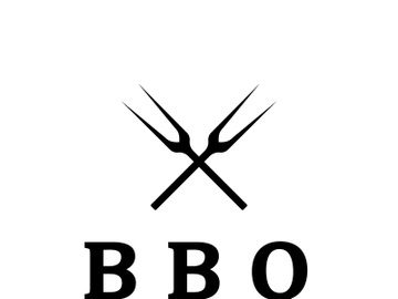 Simple Barbecue Vintage hot grill, with crossed flames and spatula. Logo for restaurant, badge, cafe and bar.vector preview picture