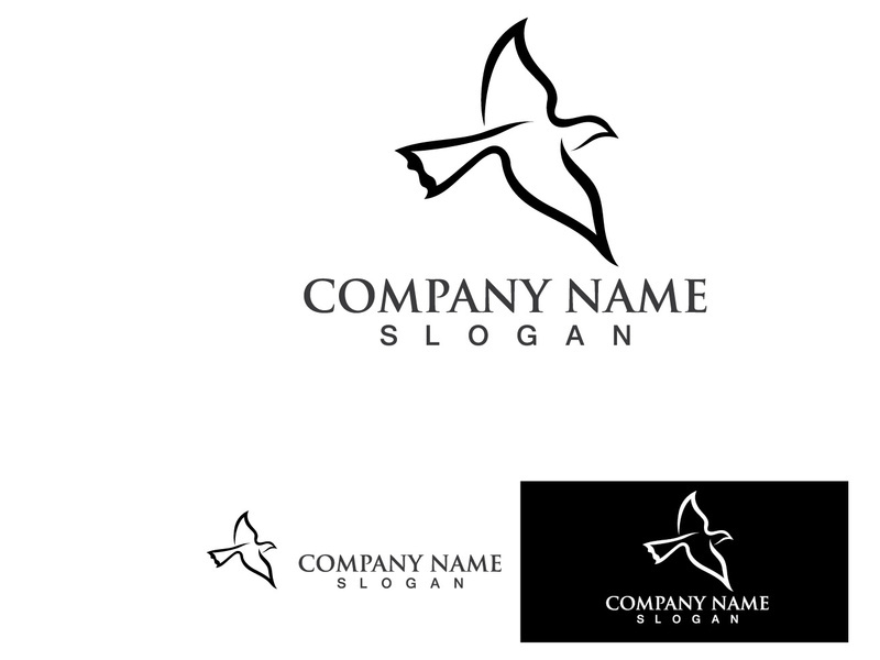 Flying Bird Logo Vector Icon