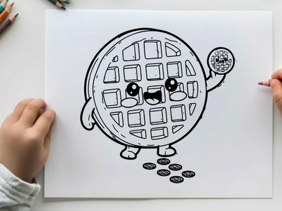 Cute alarm clock character with coins vector illustration