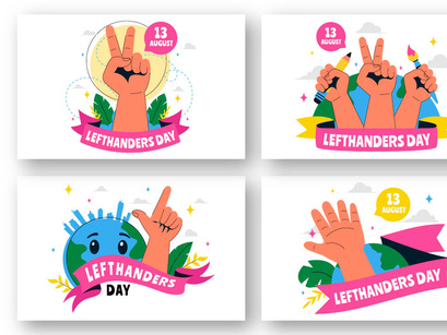 10 Happy Left Handers Day Illustration