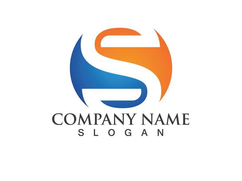 Business corporate letter S logo design vector.