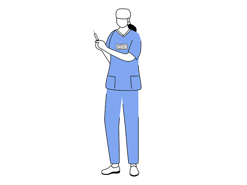 Nurse flat vector illustration