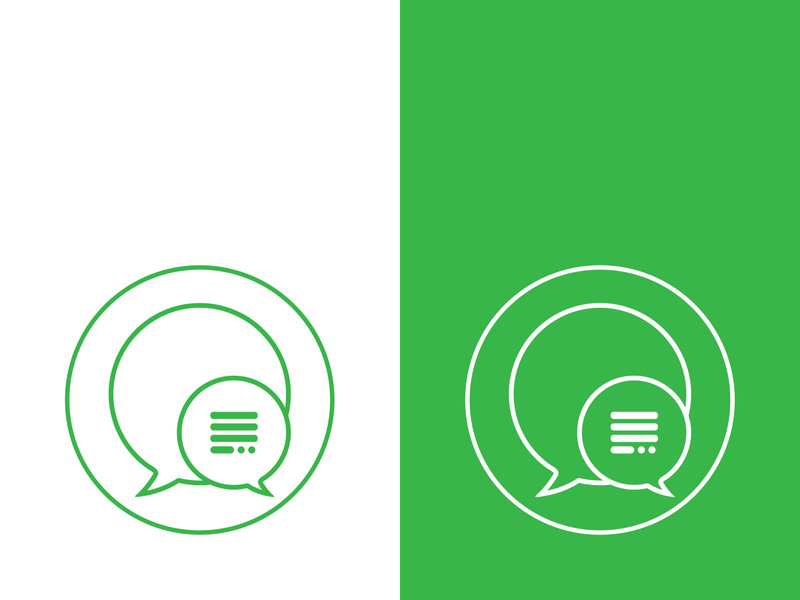 Speech bubble icon logo template vector illustration