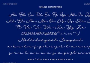 Unline - Handwritten Script Monoline Font