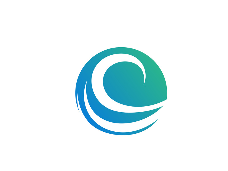 Water wave icon vector