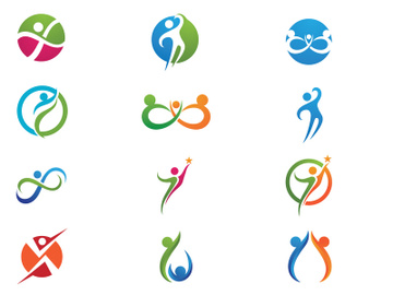 People health life logo vector preview picture